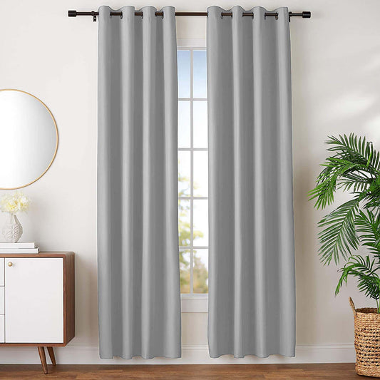 Blackout Room Darkening Grommet Curtains - Grey Shades