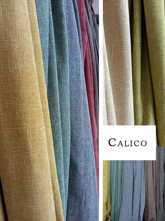 Calico Natural Texture Premium Drapery Fabric by Simran G Decor