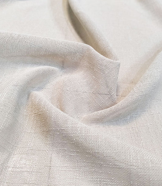 Linen 110” Wider Width Sheer Curtain Fabric by Simran G Decor